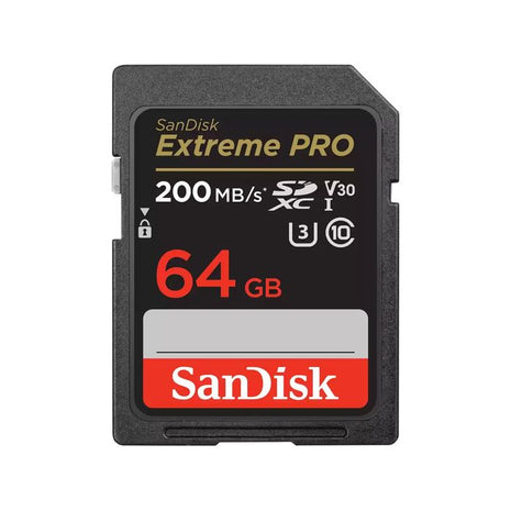 Sandisk Extreme Pro SDXC 64GB 200MB/S UHS-I MEMORY CARD - Actiontech