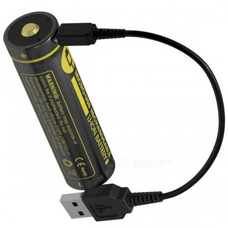 NITECORE LI-ION USB RECHARGEABLE BATTERY 18650 (2600mAh) - Actiontech