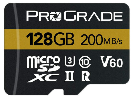 PROGRADE DIGITAL MICRO SDXC GOLD UHS-II 128GB R250MB/S W130MB/S V60 - Actiontech