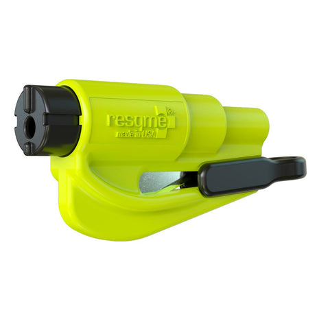 resqme® Car Escape Tool, Seatbelt Cutter / Window Breaker - Neon Yellow - Actiontech