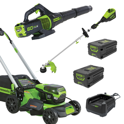 Greenworks 60V 51cm Self-Propelled Lawnmower Ultimate Starter Kit