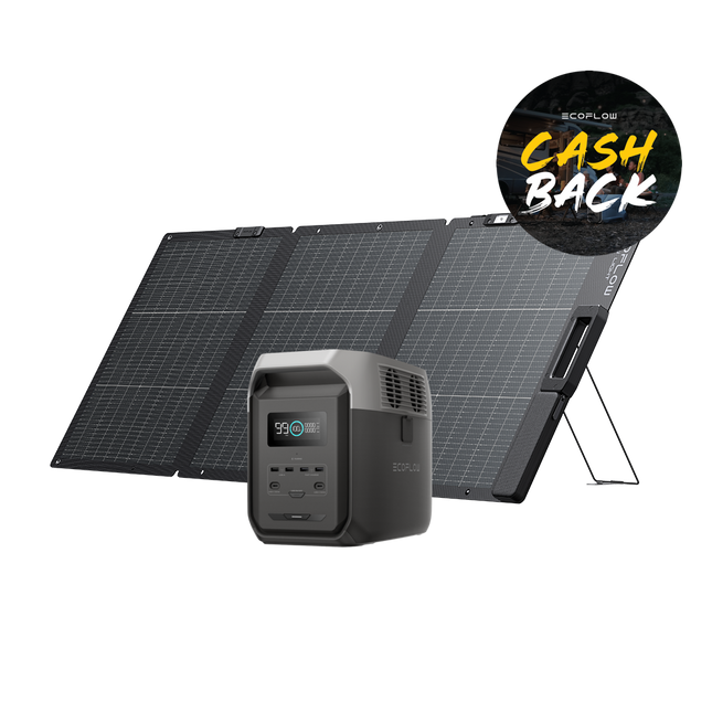 EcoFlow Delta 3 1500 + 160W Lightweight Solar Panel