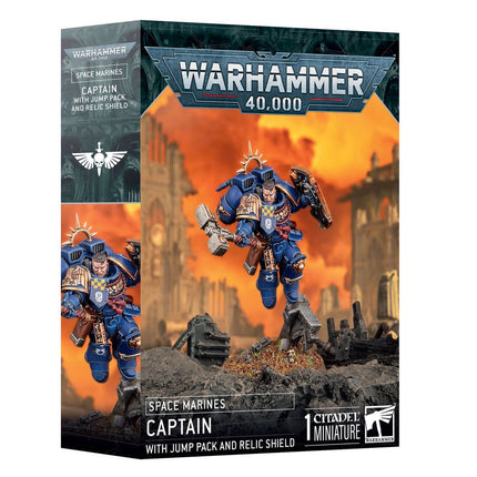 Warhammer 40K 48-102 Space Marines: Captain W/Jump Pack & Relic Shield