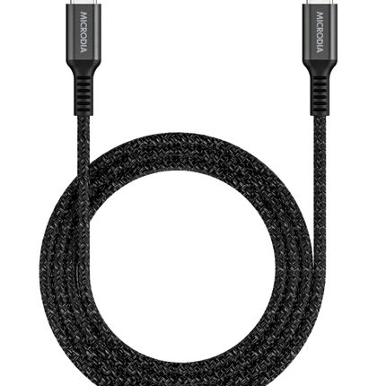 MICRODIA ExeCable™ Tweed PD100W USB-C to USB-C Cable 2.6m - Charcoal