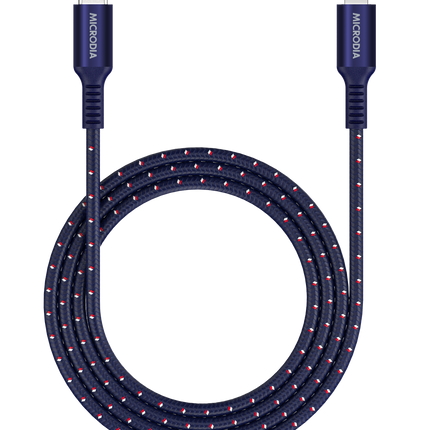 MICRODIA ExeCable™ Tweed PD60W USB-C to Lightning Cable 2.6m - Navy