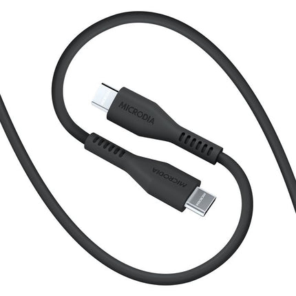 MICRODIA Fruitywire™ Liquid Silicon PD60W USB-C to USB-C 2.6m - Charcoal