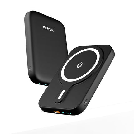MICRODIA SnapPower™ Anchor 35W (15W + 20W) Magnetic Power Bank - 10,000mAh - Black