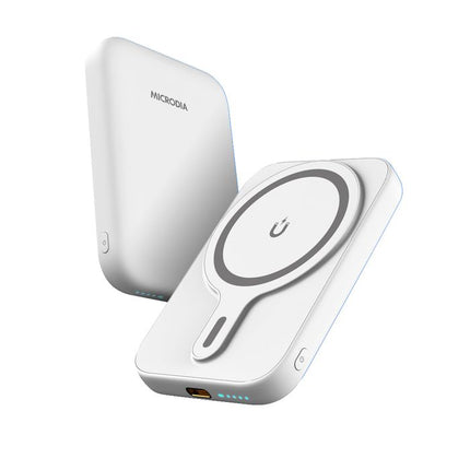 MICRODIA SnapPower™ Anchor 35W (15W + 20W) Magnetic Power Bank - 10,000mAh - White