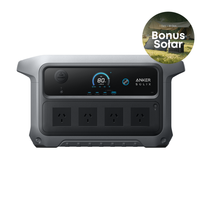 Anker SOLIX C2000 Gen 2 Portable Power Station - 2,048Wh | 2,400W