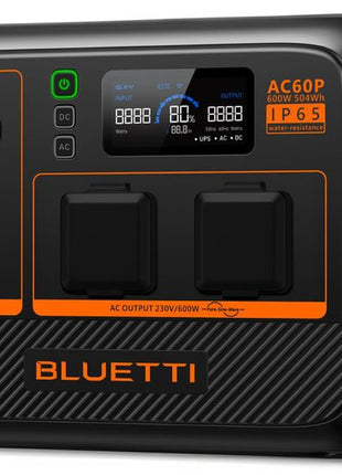 BLUETTI AC60P Portable Power Station | 600W 504Wh - Actiontech