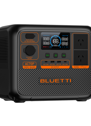 BLUETTI AC70P Portable Power Station + MP200 Solar Panel - Actiontech