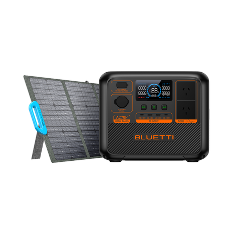 BLUETTI AC70P Portable Power Station + MP200 Solar Panel - Actiontech