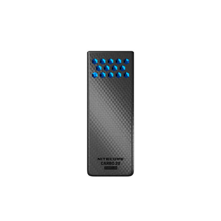 NITECORE 20,000MAH IPX8 65W POWER BANK ULTRA LIGHTWEIGHT CARBON FIBER ICE BLUE