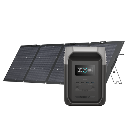 EcoFlow Delta 3 1500 + 220W Bi-Facial Solar Panel