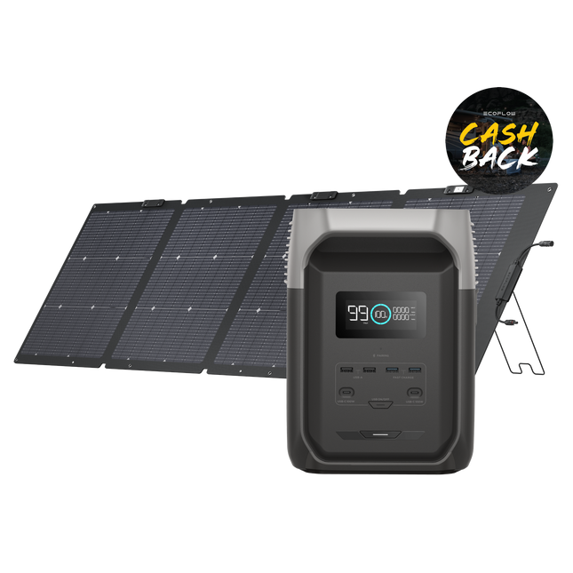 EcoFlow Delta 3 1500 + 220W Lightweight Solar Panel