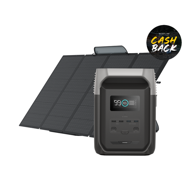 EcoFlow Delta 3 1500 + 400W Lightweight Solar Panel