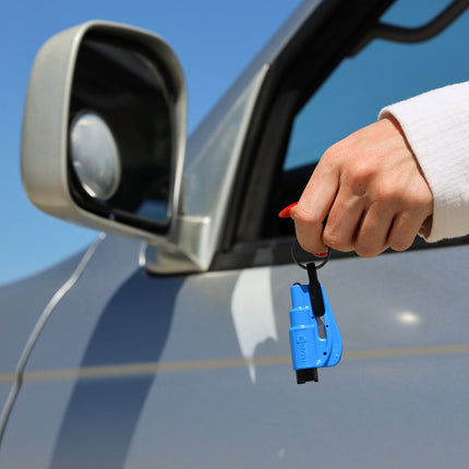 resqme® Car Escape Tool, Seatbelt Cutter / Window Breaker - Blue