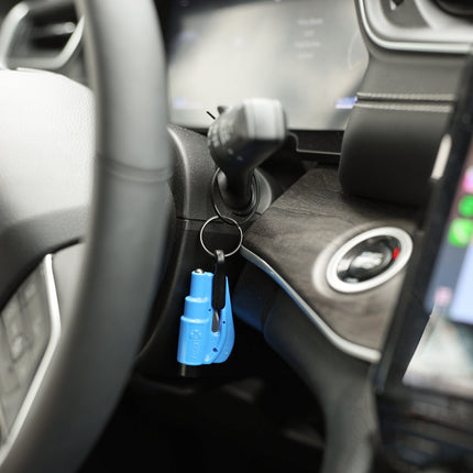 resqme® Car Escape Tool, Seatbelt Cutter / Window Breaker - Blue