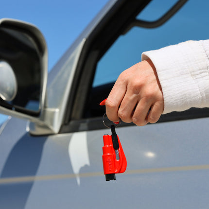 resqme® Car Escape Tool, Seatbelt Cutter / Window Breaker - Red