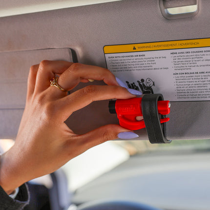 resqme® Car Escape Tool, Seatbelt Cutter / Window Breaker - Red