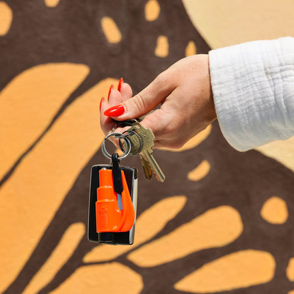 resqme® Car Escape Tool, Seatbelt Cutter / Window Breaker - Orange