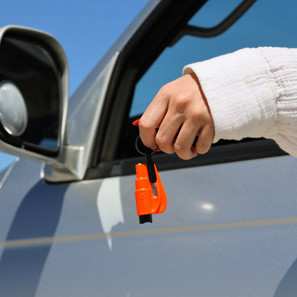 resqme® Car Escape Tool, Seatbelt Cutter / Window Breaker - Orange