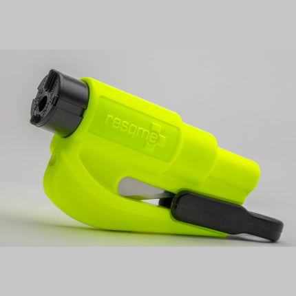 resqme® Car Escape Tool, Seatbelt Cutter / Window Breaker - Neon Yellow