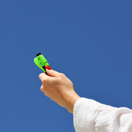 resqme® Car Escape Tool, Seatbelt Cutter / Window Breaker - Lime Green