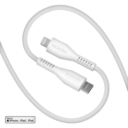 MICRODIA Fruitywire™ Liquid Silicon PD60W USB-C to Lightning Cable 1.3m White