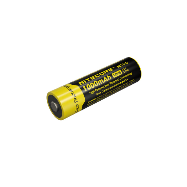 NITECORE 14500 RECHARGEABLE LITHIUM-ION BATTERY (3.7V, 1000mAh)
