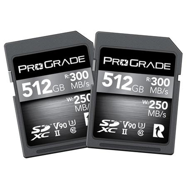 Prograde Digital SDXC COBALT UHS-II 512GB R300MB/S W250MB/S V90 2PK
