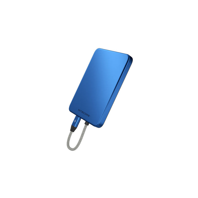 NITECORE 5,000MAH MAGNETIC ULTRA THIN POWER BANK BUILT-IN USB C COBALT BLUE