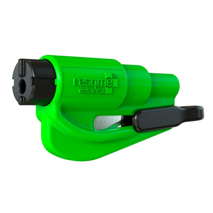 resqme® Car Escape Tool, Seatbelt Cutter / Window Breaker - Lime Green