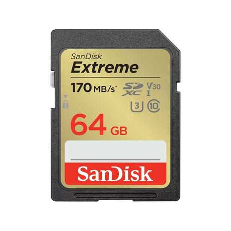 Sandisk Extreme SDXC 64GB 170MB/S UHS-I MEMORY CARD - Actiontech