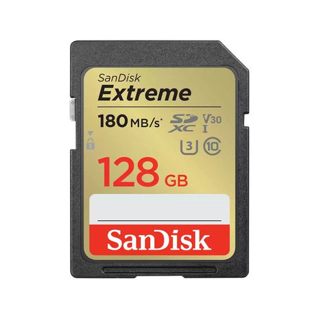 Sandisk Extreme SDXC 128GB 180MB/S UHS-I MEMORY CARD - Actiontech