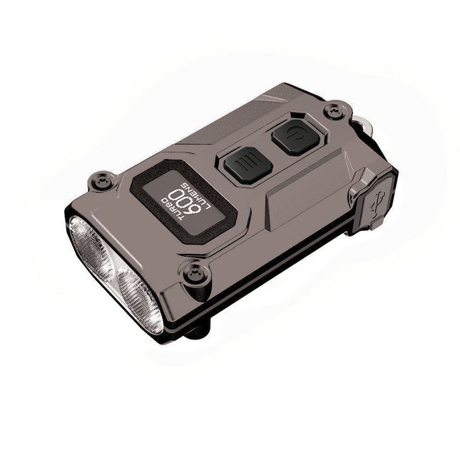 NITECORE 600 LUMEN USB-C RECHARGEABLE KEYCHAIN FLASHLIGHT GREY