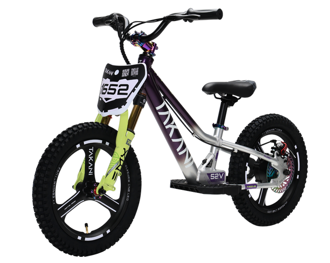 TAKANI 350W Electric Balance Bike 16'' Plum / Silver
