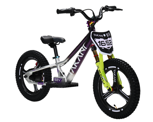 TAKANI 350W Electric Balance Bike 16'' Plum / Silver