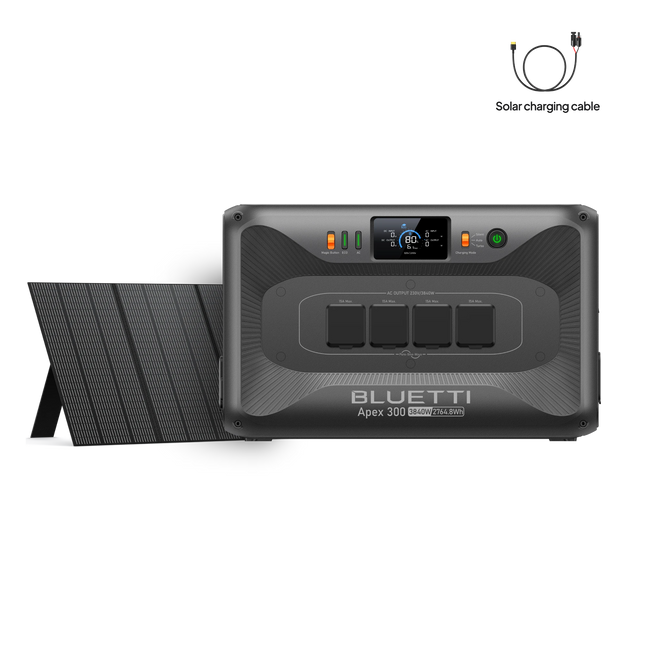 BLUETTI Apex 300 + 350W Solar Panel | 3,840W 2764.8Wh