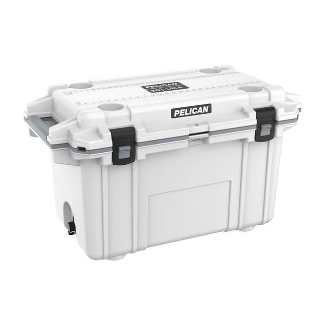 PELICAN 70QT ELITE COOLER WHITE GREY 66.2 LITRES