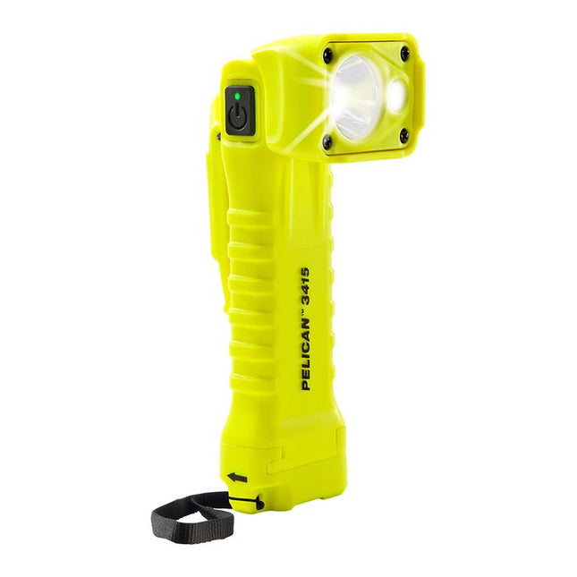 PELICAN 3415M 3AA LED RIGHT ANGLE LIGHT MAGNET CLIP YELLOW