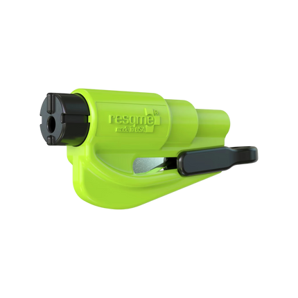 resqme® Car Escape Tool, Seatbelt Cutter / Window Breaker - Glow In The Dark