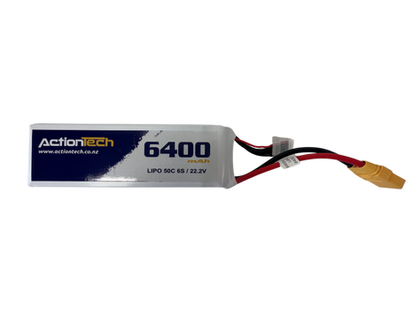 Actiontech 6400mAh 22.2V 6S Lipo Battery for Gannet Pro+ & Gannet G2 Max/Max+/Black - Actiontech