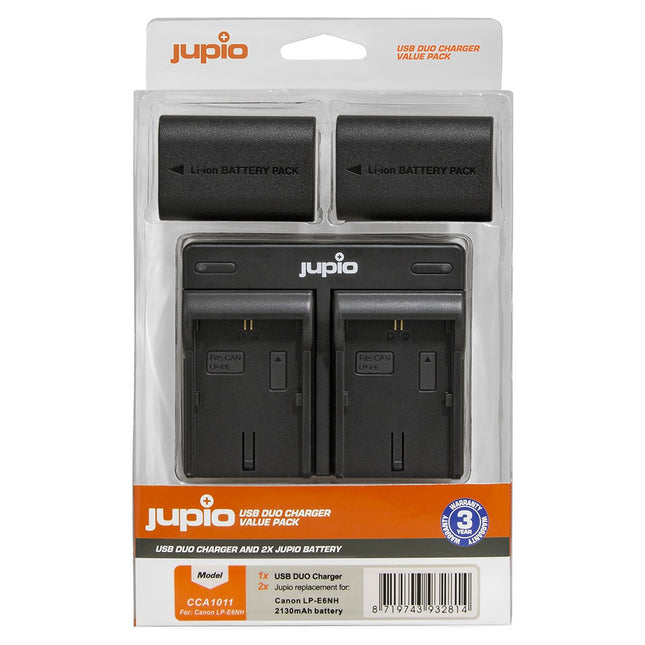 JUPIO BATTERY CHARGER KIT DUAL 2X LP-E6NH 2130MAH FOR CANON DIGITAL CAMERAS - Actiontech