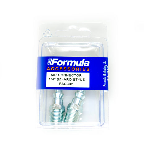 FORMULA 1/4" ARO AIR CONNECTOR X 1/4" PIPE MALE 2PK - Actiontech