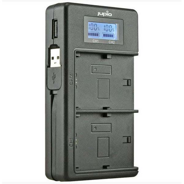 JUPIO USB DEDICATED DUO CHARGER WITH LCD FOR SONY NP-FZ100 BATTERIES - Actiontech
