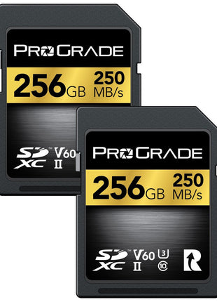 PROGRADE DIGITAL SDXC GOLD UHS-II 256GB R250MB/S W120MB/S V60 2PK - Actiontech